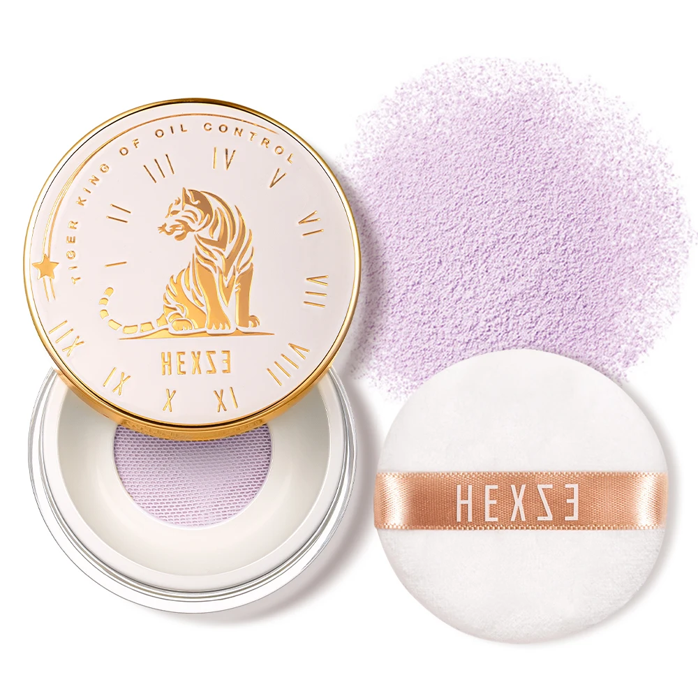 HEXZE 4 Colors Loose Powder Makeup Silky Compact Setting Powders Matte Finish Oil Absorbing Smoothing Facial Waterproof