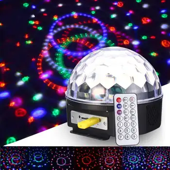 

18W Crystal Ball Magic RGB LED Stage Light Remote Control MP3 DJ Club Pub Disco Party Lamp AC100-240V EU/UK Plug