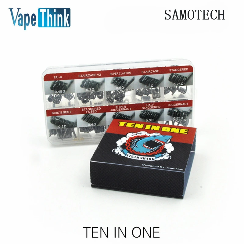 Vapethink 100 шт./кор. 10 в 1 предварительно строить катушки нагревательный провод для RDA/RTA электронная сигарета танк сделай сам аксессуар для распылителя