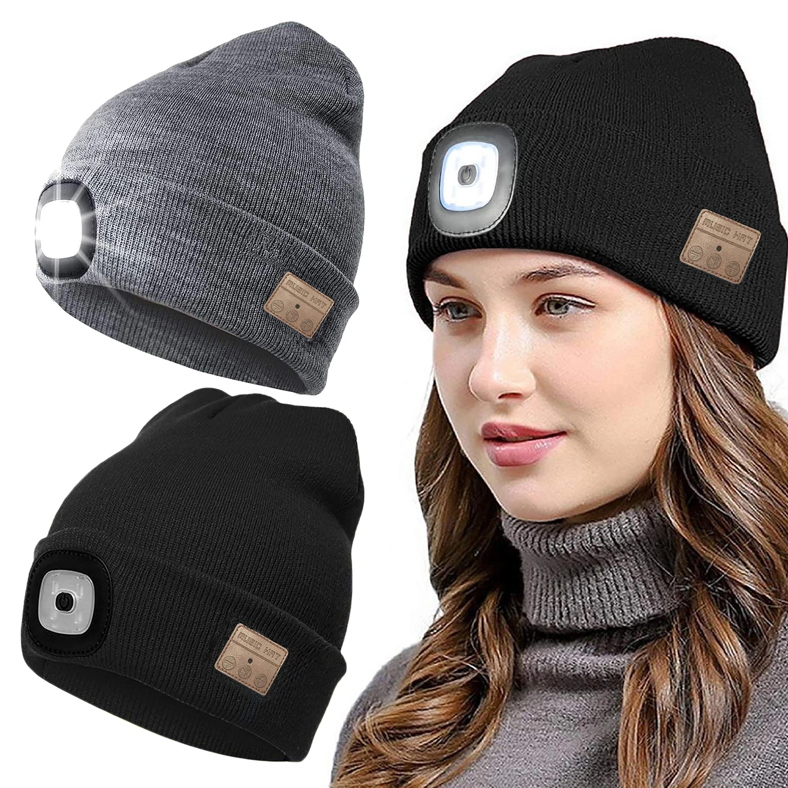Outdoor Bluetooth Beanie Hat Warmer 