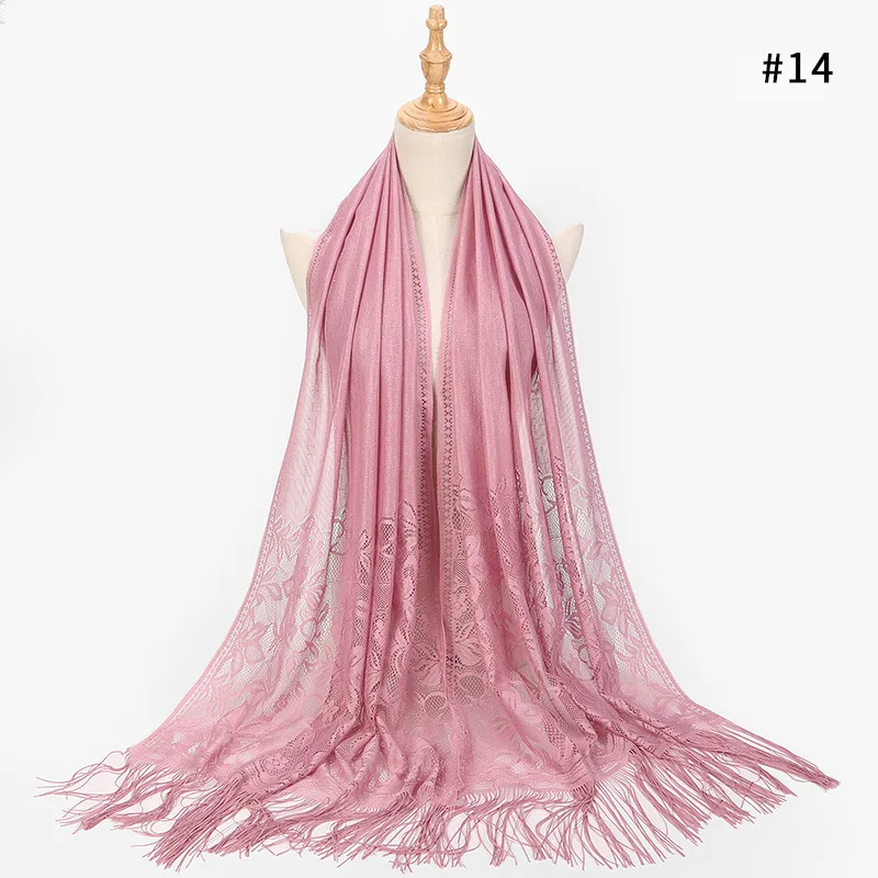 

70*180cm muslim women lace hijab scarf islamic elegant headscarf ladies plain shawls and wraps hijab femme musulman