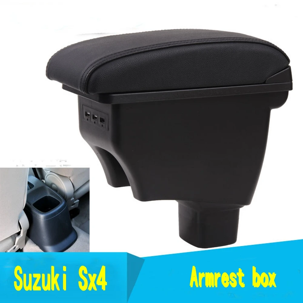 Rotatable Leather Centre Armrest Console Storage Box Car Accessories - View #2