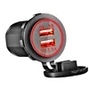 Universal Motorcycle Car Charger LED Light Dual USB Charger Power Socket 2.1A Cigarette Light for Motorcycle Auto Truck ATV Boat ► Photo 2/6