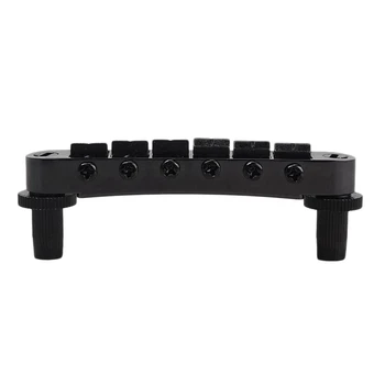 

Electric Guitar Adjustable Saddle Bridge Tail Tune O Matic Bridge For Jazz Guitars Black