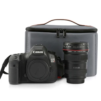 

Roadfisher Removable Waterproof Photography Protector Camera Carry Bag Insert Case Can Fit Canon Nikon Sony DSLR Lens