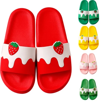 

Summer Slides Cartoon Women Slippers Cute Fruit Home Slippers Slip on Slide Sandals Men Shoes Bothe Flip Flops Women Shoes
