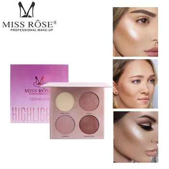 

MISS ROSE highlighter palette face bronzer contour powder makeup palette shimmer face powder concealer repair cosmetics 8 colors