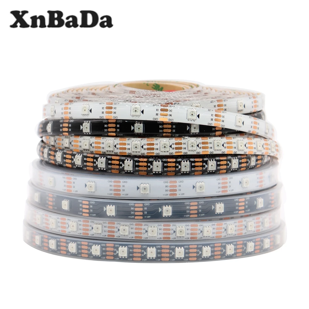 Индивидуально Адресуемая RGB Светодиодная лента WS2815 12 в пост. Тока (обновление WS2813)