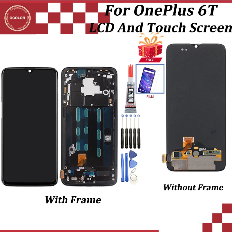 ocolor AMOLED For OnePlus 6T A6010 A6013 LCD Display And Touch Screen