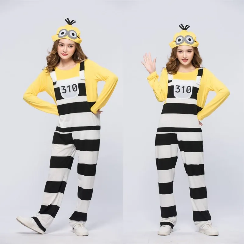 

Movie Despicable Me Small Yellow People Anime Character Cosplay Clothes Game Uniform Cosplay Parent-child Matching Outfit Hallow