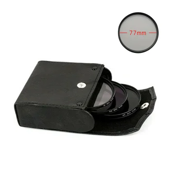 

Filter Set SLR Camera Portable Photo Dustproof Protection Anti Scratch Outdoor Storage Bag 3 In 1 Lens Travel UV CPL FLD