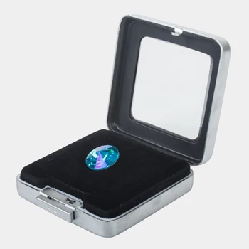 

Metal Wedding Proposal Engagement Box Constructed of Metal&Velvet for Rings Diamond Jewelry Display