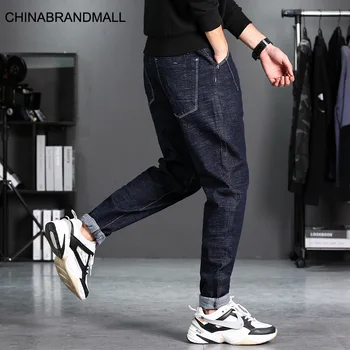 

Xd5016 # Elastic Waist Big Size Jeans Men Plus Fat Plus Loose Youth Super Fat Man Fat Pants