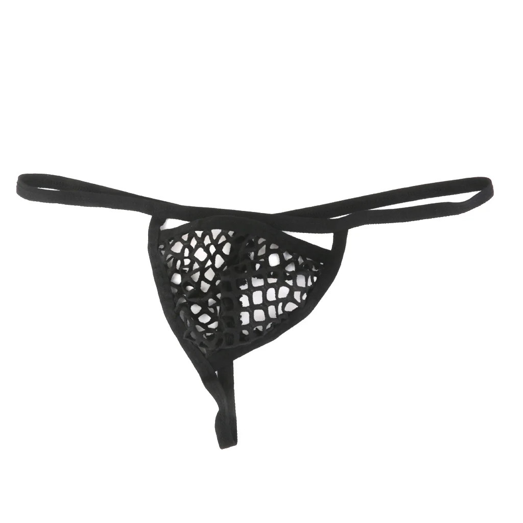sexy man nightwear briefs Men G-string Fishnet Mesh Pouch T-back Thong Underwear Briefs Lingerie