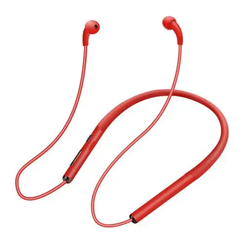 Красный Магнитные Спортивные наушники Bluetooth с защитой от радиации - Цвет: Красный
