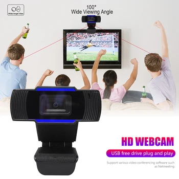 

Full HD 2K 1080P Webcam Rotatable USB Driver Free Camera Video Recording Web Camera w/Mic for Laptop Desktop PC Tablet Web Cam