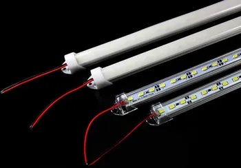

100PCS/Lot 7W 5630 LED Bar U Groove Light 50CM 72LEDs/M LED tube Strip DC 12V 5630 LED Tube Hard LED Strip