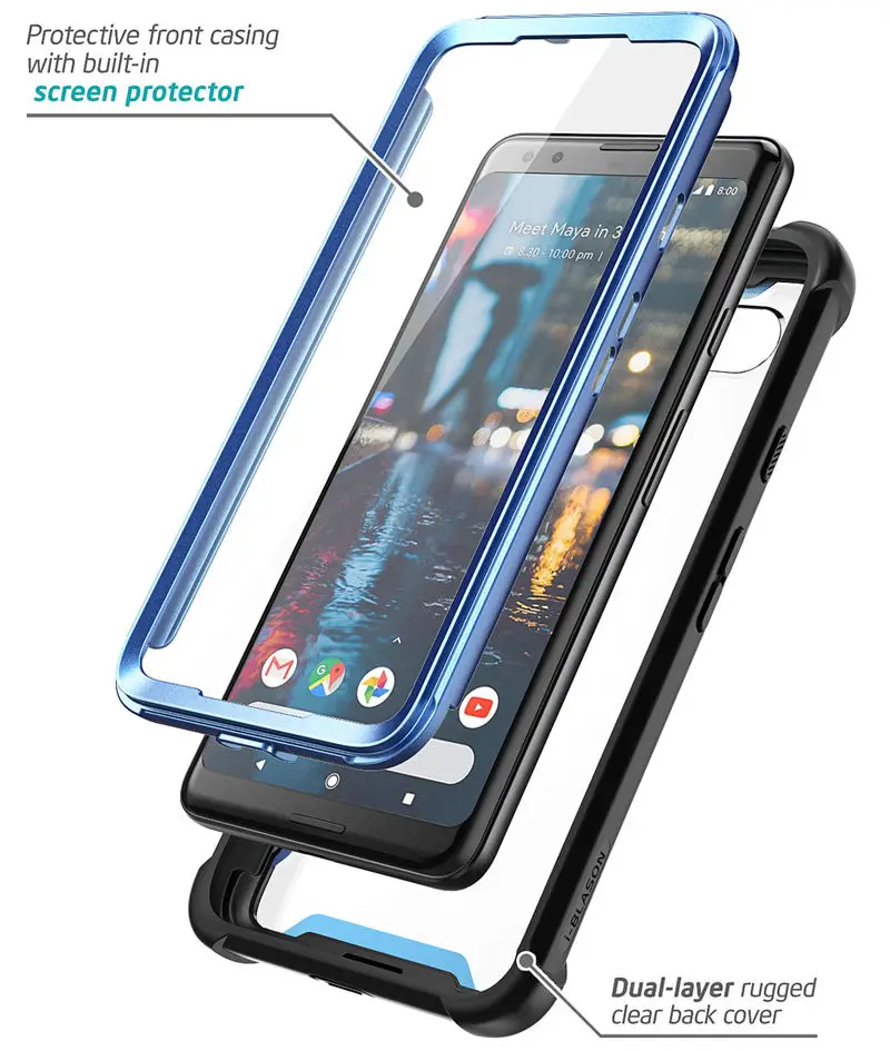 I-BLASON для Google Pixel 3 Чехол 5,5 дюймов серия Ares полный корпус Прочный Прозрачный Бампер чехол со встроенной защитной пленкой