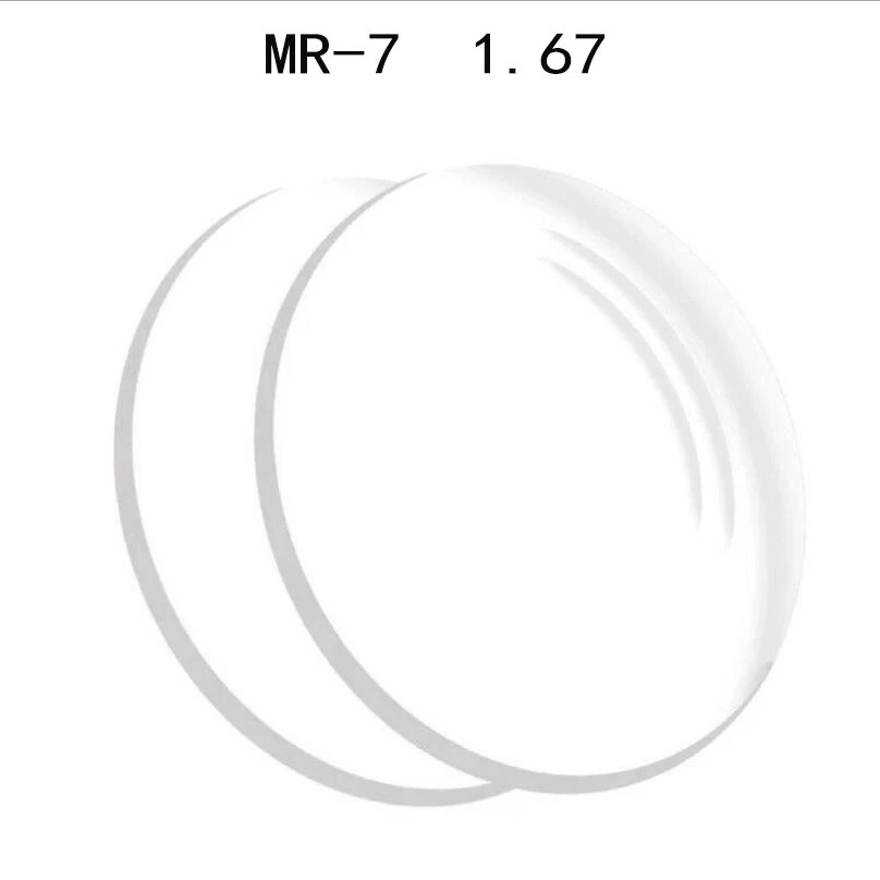 1,67(+ 6,00~-10,00) анти синий луч MR-7 смолы Асферические стекла линзы, по рецепту Близорукость дальнозоркость, оптические линзы L007