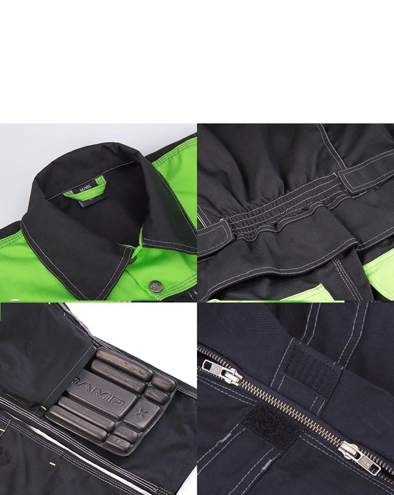 Welding Suit Overall Durable Work Clothing Men Reflective Workman Sailor Zipper Safety Jumpsuit Miner Mechanical Worker Coverall - Image 4