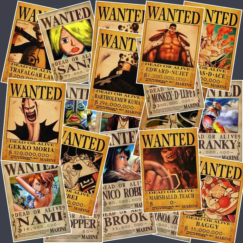 25 шт. аниме ONE PIECE Luffy Wanted наклейки для автомобиля ноутбука ПВХ Рюкзак для дома Наклейка коврик велосипед водонепроницаемый наклейка