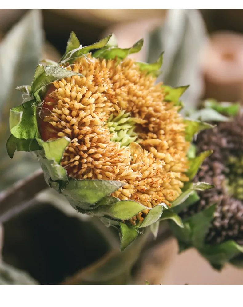 1Pcs Artificial Sunflower Fake Flower High Quality Simulation Silk Sunflower For Wedding Home Christmas Decoration QW16 (2)