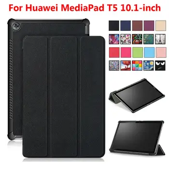 

Leather Flip Stand Cover Protective Shell Case For Huawei MediaPad T5 10.1 inch AGS2-W09/L09/L03/W19 Smart Flis Shockproof Case