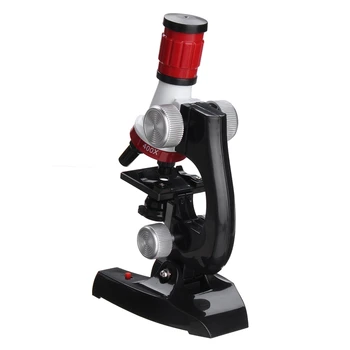 

Kids Toy Monocular 100X 400X 1200X Miniscope +12X Prepared Miniscope Slides Plant Animalia Specimen Biology Educational