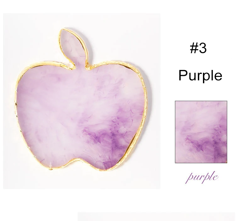1 шт. Креативный дизайн в форме яблока Палитра для дизайна ногтей инструменты для рисования Гель-лак для ногтей цветовая палитра для дизайна ногтей магазин салонов маникюра - Цвет: Purple