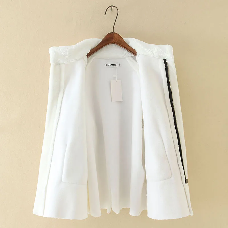 

Berber Fleece Long Sleeves with Stripes Stand Collar Large Size Dress 2019 Autumn And Winter Coat Casual Warm Overcoat Cotton Co