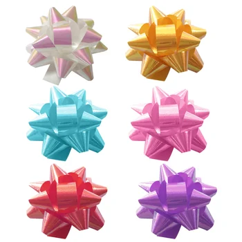 

70pcs 2-inch Boxed PVC Star Lace Ribbon Christmas Gift Wrapping Gift Box Decoration(Mixed Color)