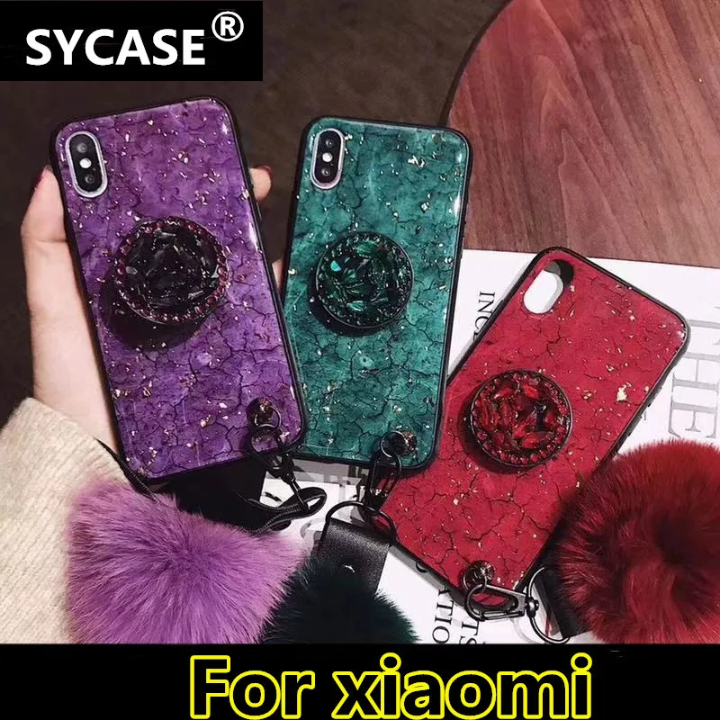 SYCASE Luxury Epoxy Green Purple phone case For xiaomi Note3 Play 5A 5S Plus 5X 6 6X 8 Lite 8SE 9 9SE 9T CC9 CC9E Soft Cover |