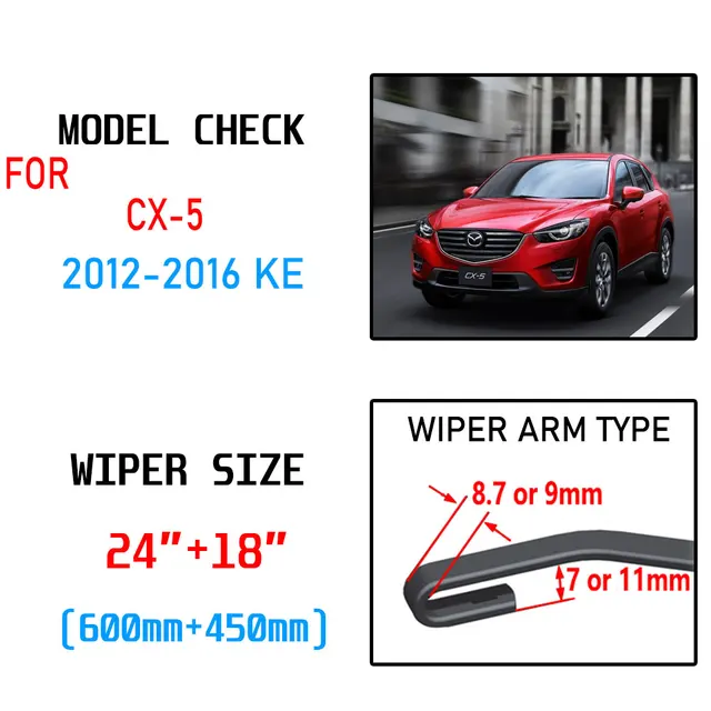 עבור מאזדה CX 5 2013 2014 2015 2016 KE CX5 CX 5 MK1 אביזרי רכב שמשה קדמית מגב להבים מברשות קאטר U סוג J וו-2