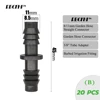 RBCFHI Garden 3/8" To 1/4" Hose Connector 8/11 To 4/7mm Barbed Lock Tee Straight Elbow End Plugs Pipe Adapter Irrigator Fitting 6