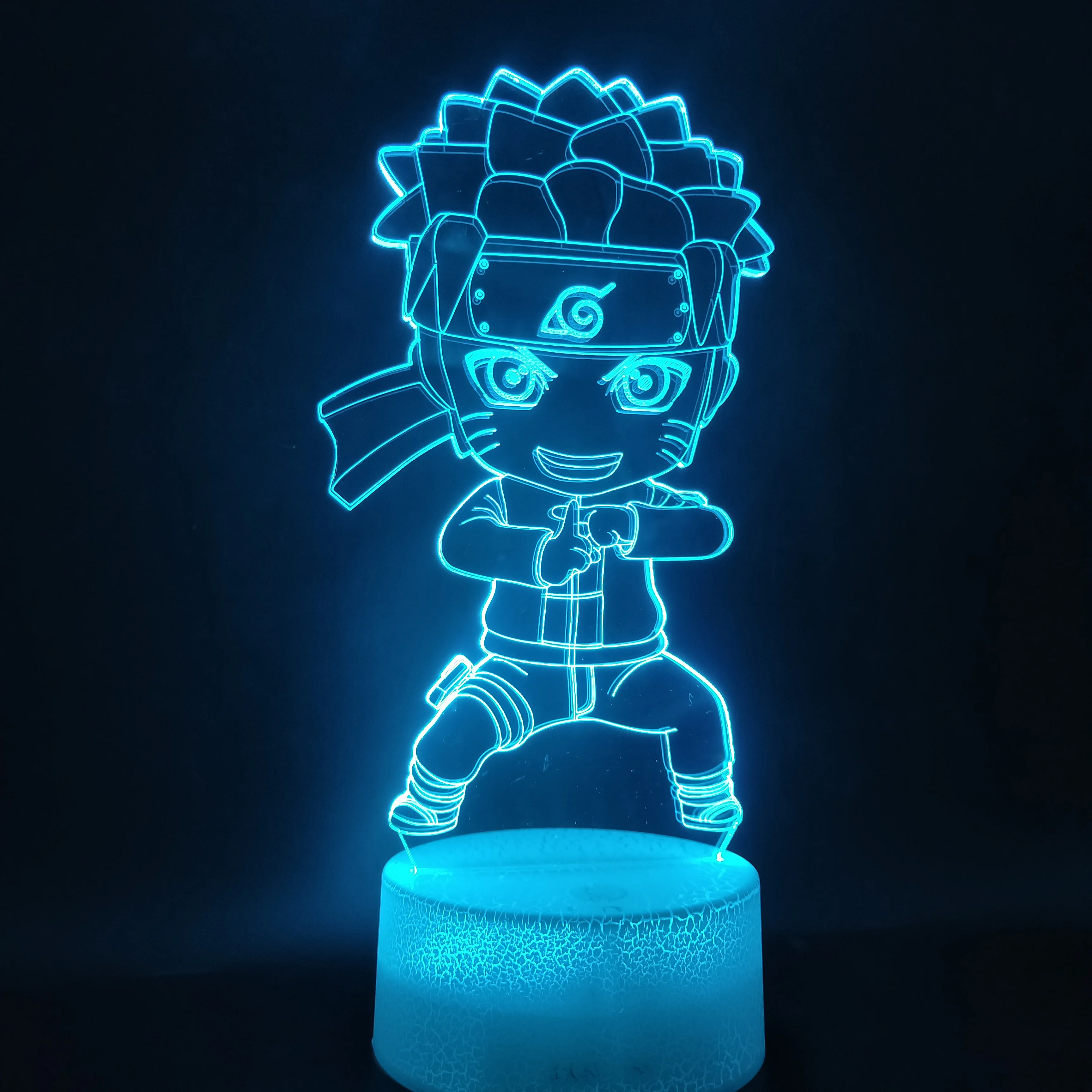 Молодой Наруто 3D светильник на батарейках милый декоративный для комнаты светодиодный ночник акриловый крутой подарок для подростка