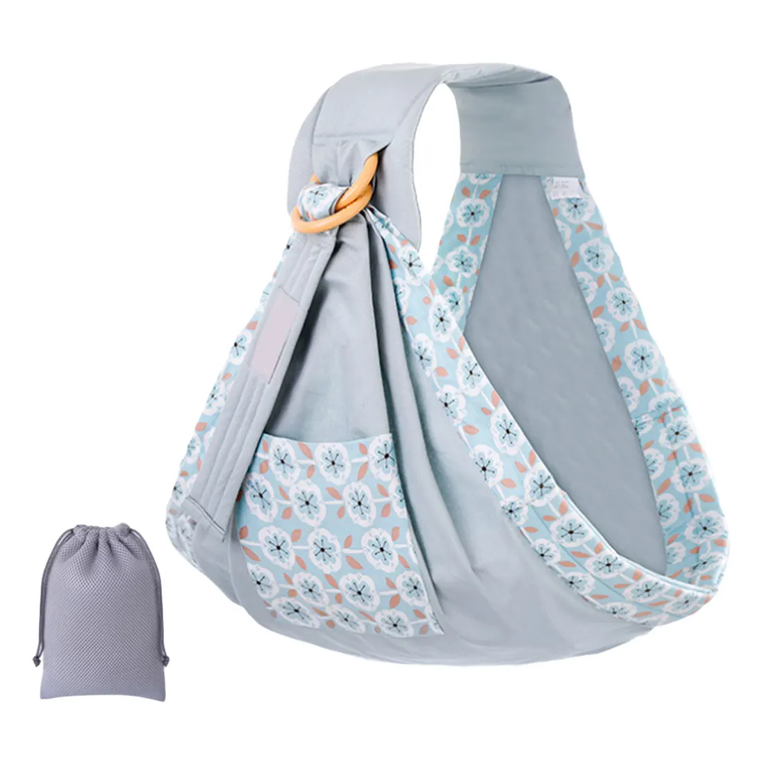 Style 2 silver gray Переноска для новорожденных, слинг двойного назначения для кормления младенцев, сетчатая ткань, переноска для кормления грудью до 130 фунтов(0-36 м - Цвет: Style 2 silver gray