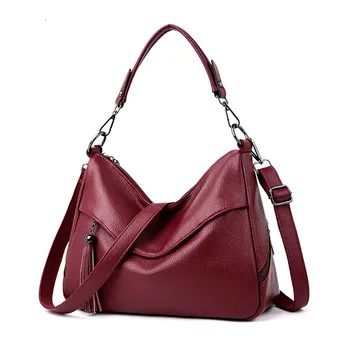 

Fashion Vintage Tassel Women Bag 2020 High Quality Soft Leather Luxury Handbags Women Bags Designer Messenger Lady Shoulder Bag