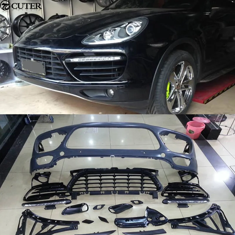 Kit Carrozzeria Paraurti Anteriore In Pp Stile Turbo 958 Gts Per Porsche Cayenne 958 Gts Turbo 11-14