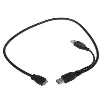 

A to Micro-B USB 3.0 Y Cable, Black
