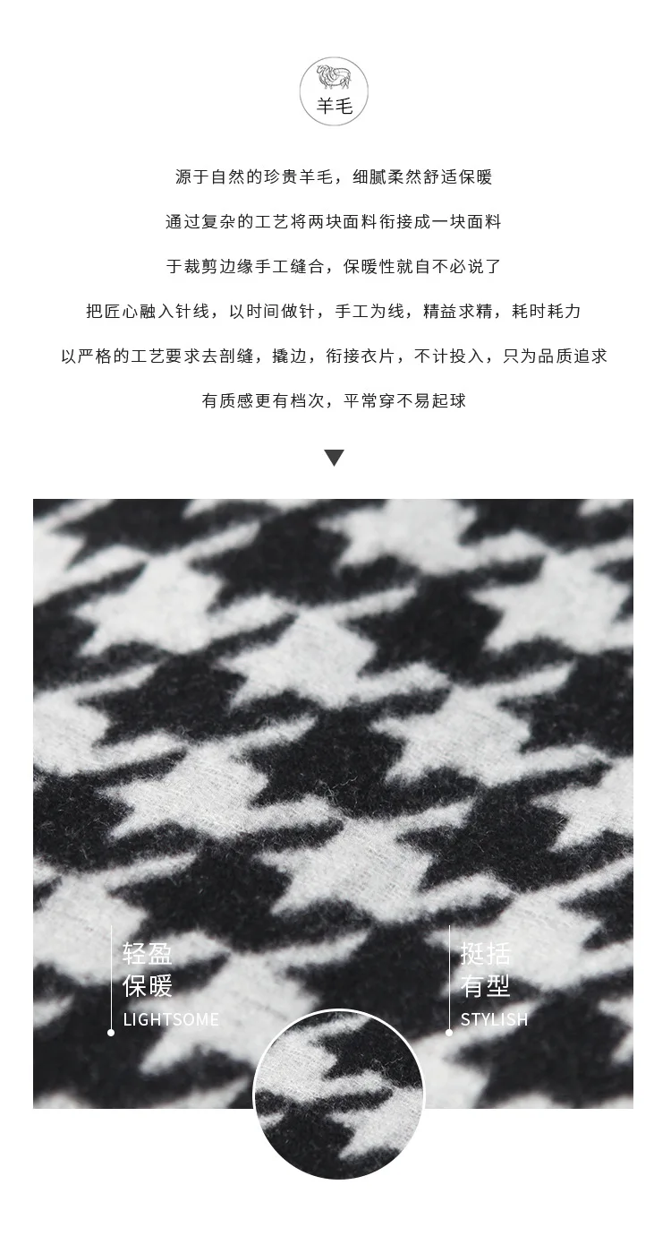 Xuan di] кашемировое пальто для женщин, осень и зима, стиль, двухстороннее шерстяное пальто, рукав летучая мышь, с капюшоном, шерстяная куртка для женщин