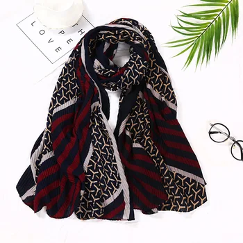 

Women Fashion Airplane Patchwork Viscose Shawl Scarf High Quality Print Soft Wrinkle Pashmina Stole Bufandas Muslim Hijab Snood