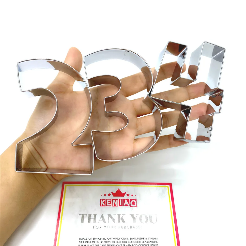 Cookie Cutter Cookie Mould Fondant Cutter Numbers Cookie Cutter Stainless Steel