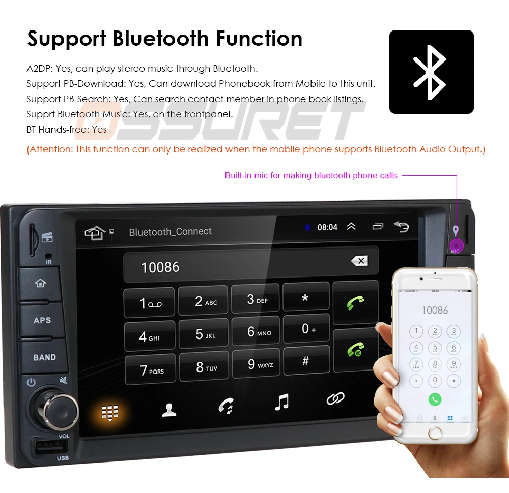 Автомобильный Android 9,0 мультимедиа для toyota corolla 2 Din универсальный автомобильный Радио с навигацией Bluetooth Wifi автомобильный стерео gps плеер