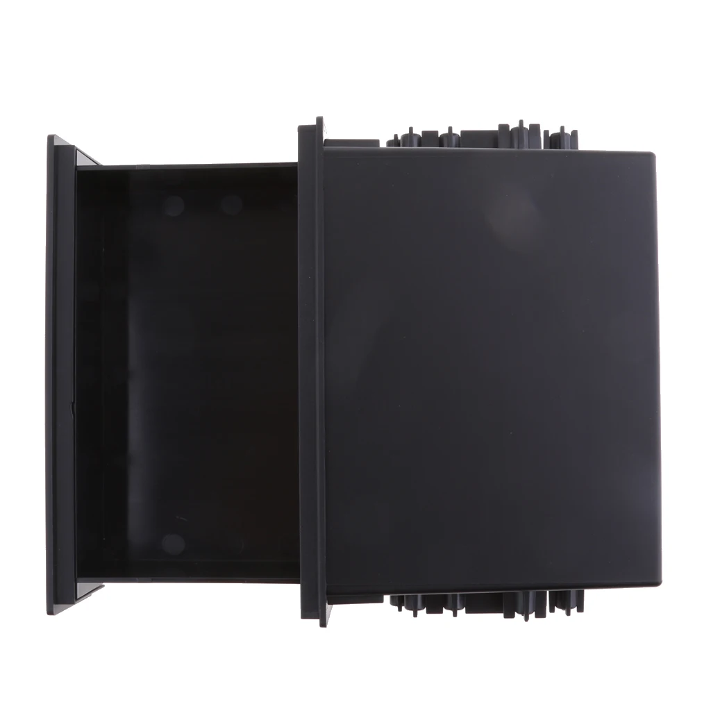 For Universal Car Models Single Din Pocket Storage Drawer ABS Dash Radio Box