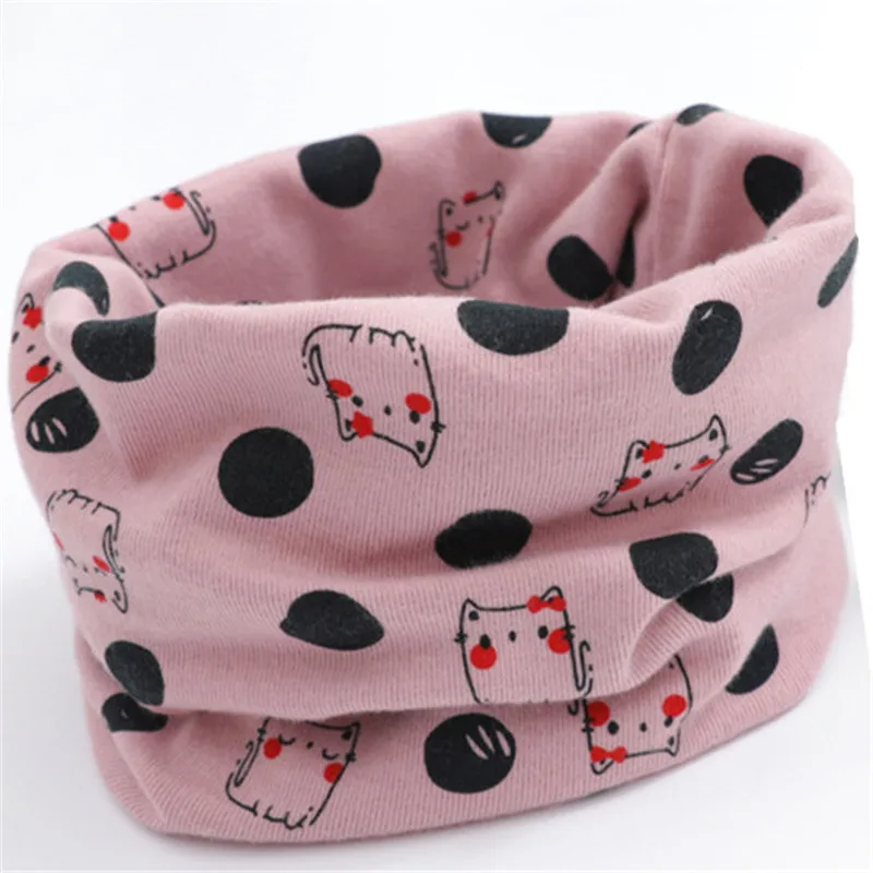 cat pink Новинка; осенне-зимний детский шарф со звездами и сердечками; Детский шарф для мальчиков и девочек; хлопковый детский шейный платок; Детские шарфы - Цвет: cat pink