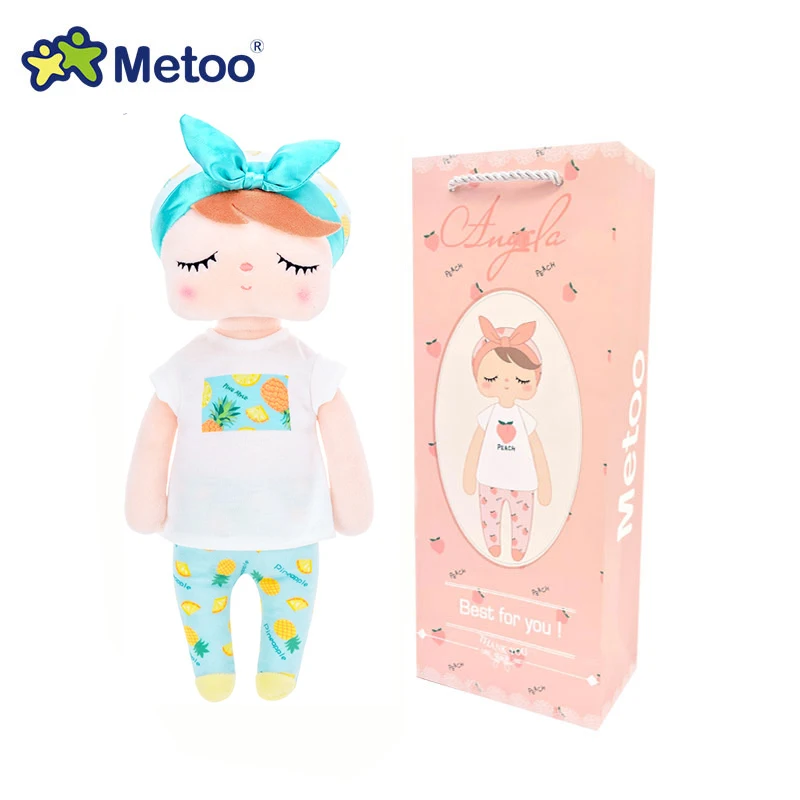 В коробке Metoo Кукла Kawaii плюшевая мягкая плюшевая животные детские игрушки для девочек и мальчиков на день рождения Рождество Кролик Анжела - Цвет: 918-3box