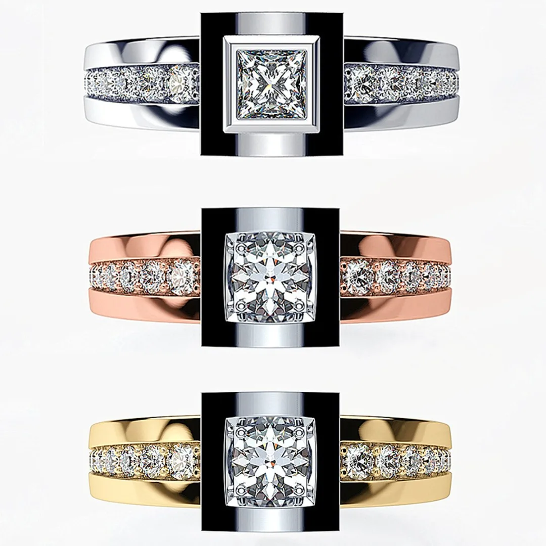 1 пара серебряных кристаллов, открытые кольца для женщин, бижутерия, очаровательные стразы, крыло, помолвка, Свадебные ювелирные изделия, пара колец, Shellhard