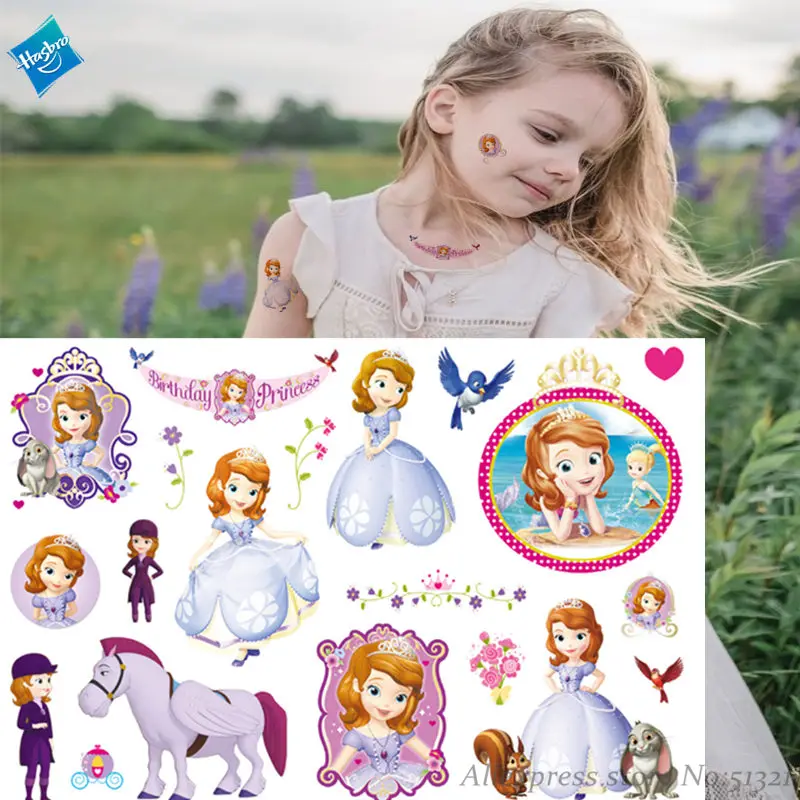 

Hasbro Princess Sophia Children Cartoon Temporary Tattoo Sticker For Girl Cartoon Tattoo Toy Funny Birthday Party Tool Kid Gift