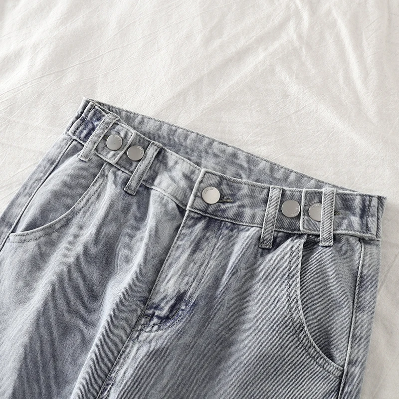 Mooirue комплект из двух предметов, топ и штаны, Женская Осенняя разноцветная полосатая рубашка с круглым вырезом+ широкие джинсы с высокой талией, брюки Harajuku, Женский комплект