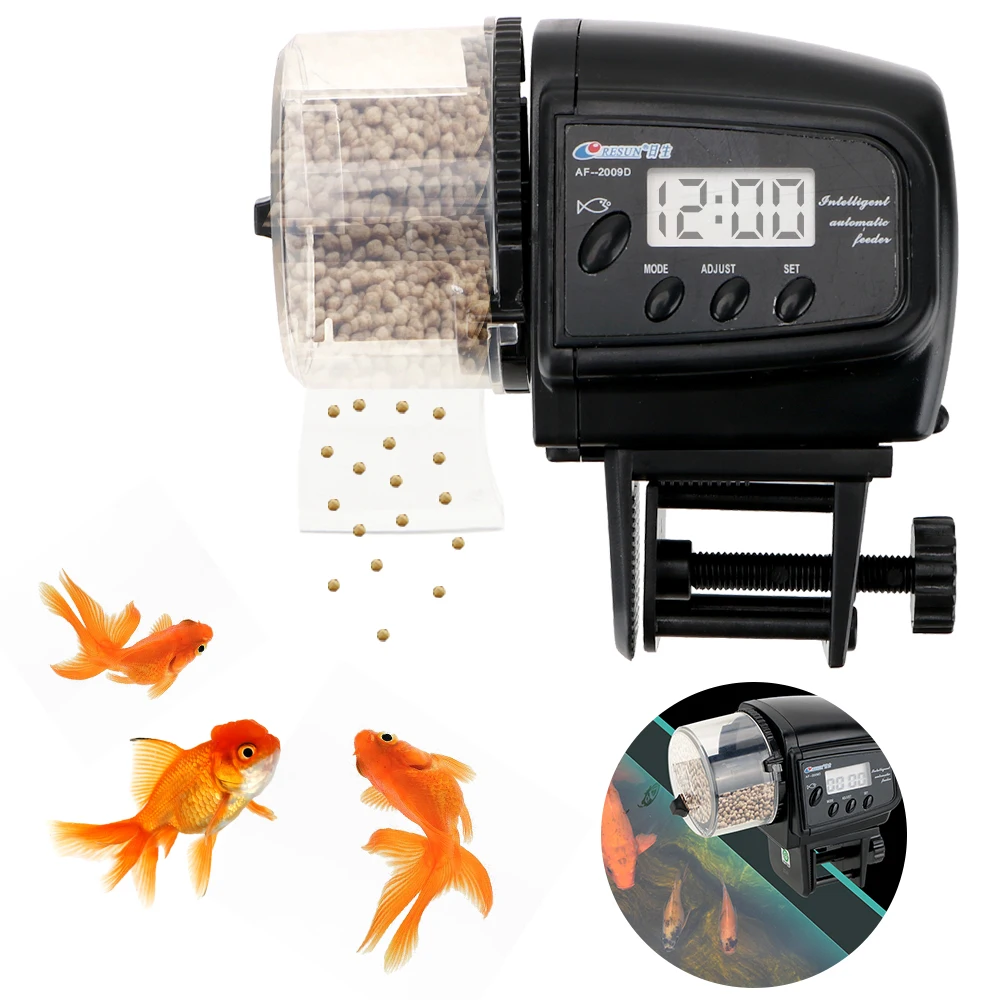 100ML Automatic Fish Feeder With Timer Feeding Dispenser LCD Display Aquarium for Tank Auto Feeders | Дом и сад